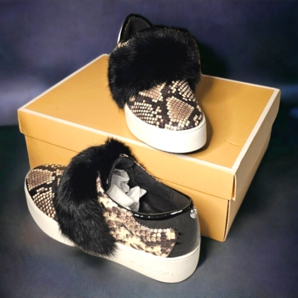 Micheal Kors Fur and Leather Sneaker